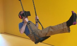 Brendan Walker enjoying himself on his ride